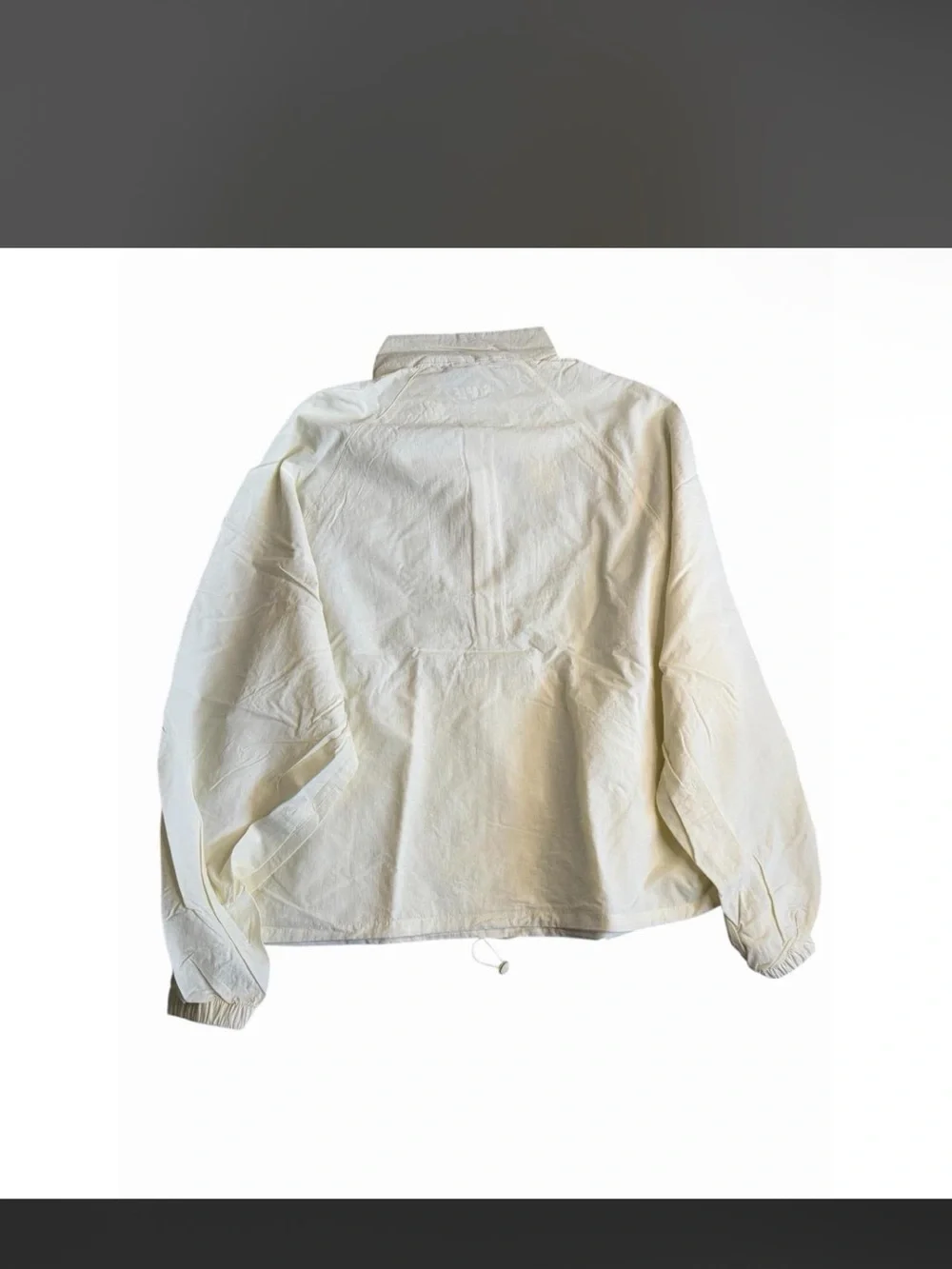 Staple Pigeon STPL Men’s Half Zip Windbreaker jacket cream Style 16081 Sz L
